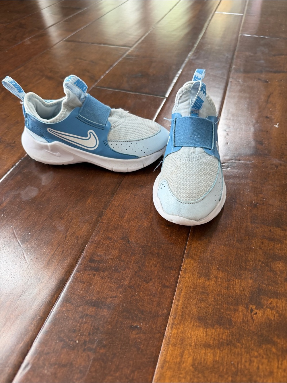Nike Kids Blue and White Slip-On Sneakers